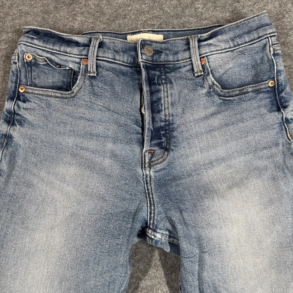 Gap Jeans Mens 30 Light Blue‎ 1969 Button Fly Straight Leg Blue Coral Denim
